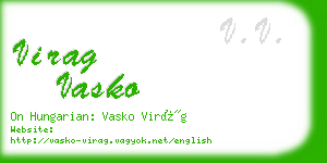 virag vasko business card